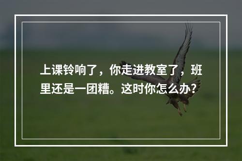 上课铃响了，你走进教室了，班里还是一团糟。这时你怎么办？