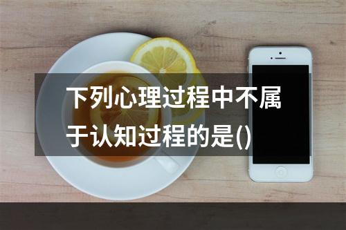 下列心理过程中不属于认知过程的是()