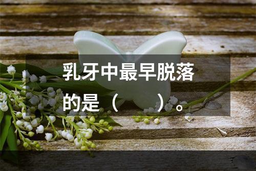 乳牙中最早脱落的是（　　）。