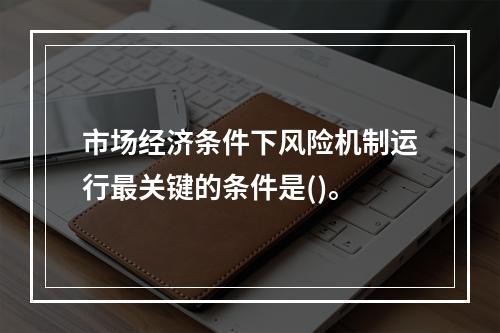 市场经济条件下风险机制运行最关键的条件是()。