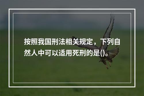 按照我国刑法相关规定，下列自然人中可以适用死刑的是()。