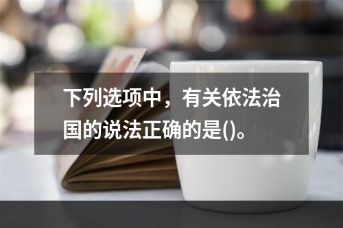 下列选项中，有关依法治国的说法正确的是()。