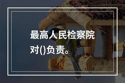 最高人民检察院对()负责。