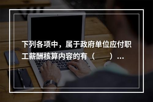 下列各项中，属于政府单位应付职工薪酬核算内容的有（　　）。