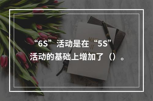 “6S”活动是在“5S”活动的基础上增加了（）。