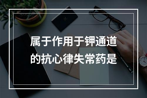 属于作用于钾通道的抗心律失常药是