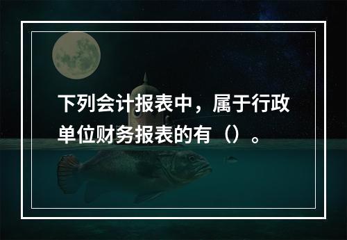 下列会计报表中，属于行政单位财务报表的有（）。