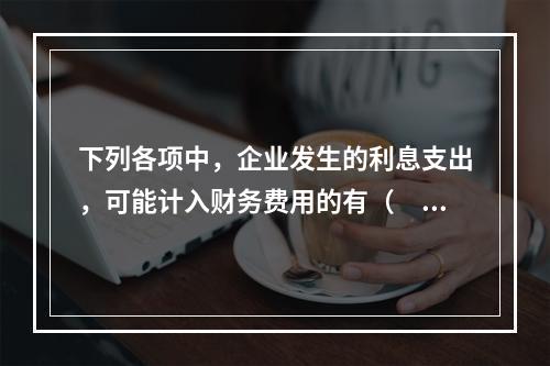 下列各项中，企业发生的利息支出，可能计入财务费用的有（　）。