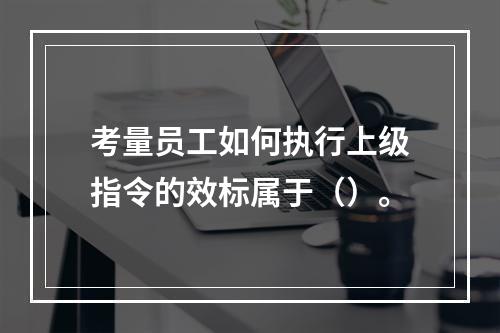 考量员工如何执行上级指令的效标属于（）。