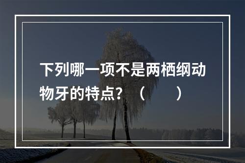 下列哪一项不是两栖纲动物牙的特点？（　　）