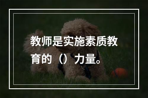 教师是实施素质教育的（）力量。