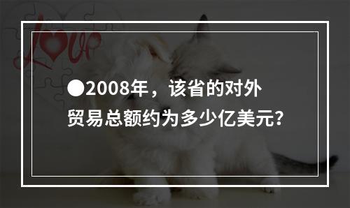 ●2008年，该省的对外贸易总额约为多少亿美元？