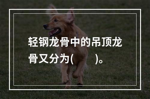 轻钢龙骨中的吊顶龙骨又分为(　　)。