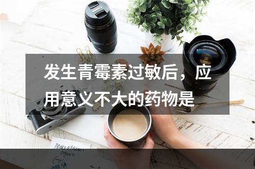 发生青霉素过敏后，应用意义不大的药物是