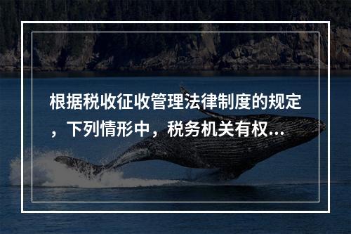 根据税收征收管理法律制度的规定，下列情形中，税务机关有权责令