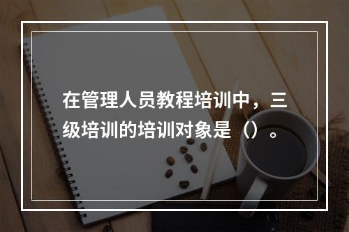 在管理人员教程培训中，三级培训的培训对象是（）。