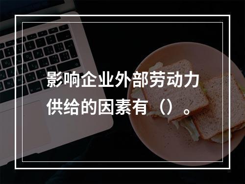 影响企业外部劳动力供给的因素有（）。