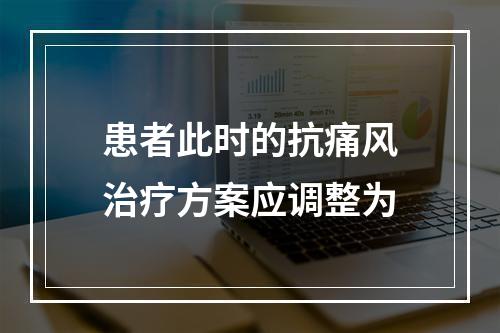 患者此时的抗痛风治疗方案应调整为