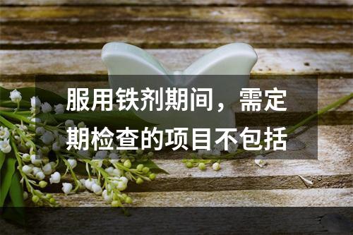 服用铁剂期间，需定期检查的项目不包括