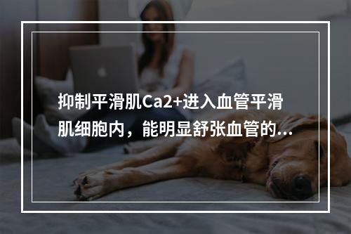 抑制平滑肌Ca2+进入血管平滑肌细胞内，能明显舒张血管的降压