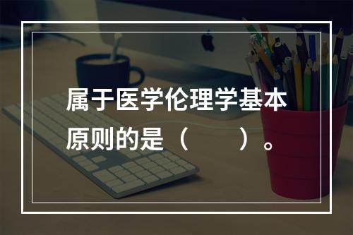 属于医学伦理学基本原则的是（　　）。