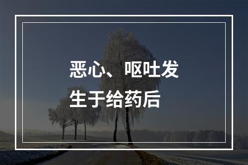 恶心、呕吐发生于给药后