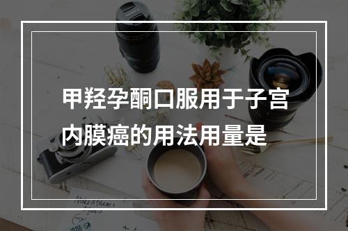 甲羟孕酮口服用于子宫内膜癌的用法用量是