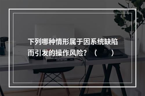 下列哪种情形属于因系统缺陷而引发的操作风险？（　　）