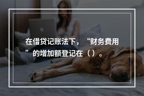 在借贷记账法下，“财务费用”的增加额登记在（ ）。