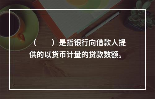 （  ）是指银行向借款人提供的以货币计量的贷款数额。