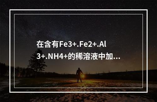 在含有Fe3+.Fe2+.Al3+.NH4+的稀溶液中加入足