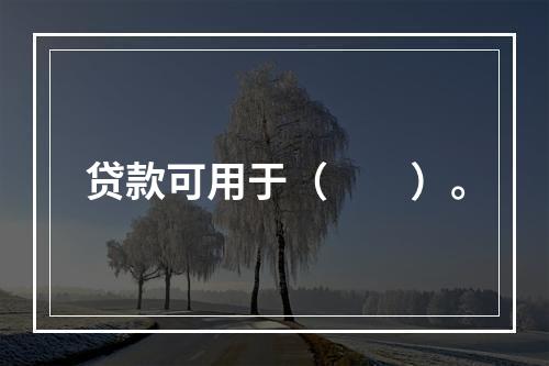 贷款可用于（　　）。