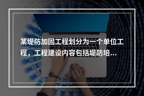 某堤防加固工程划分为一个单位工程，工程建设内容包括堤防培厚、