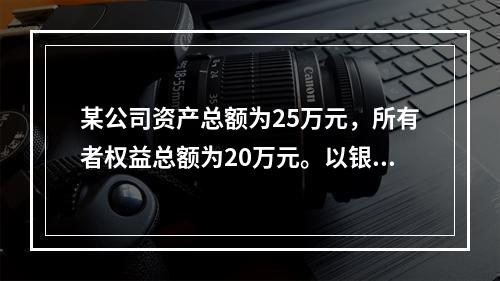 某公司资产总额为25万元，所有者权益总额为20万元。以银行存