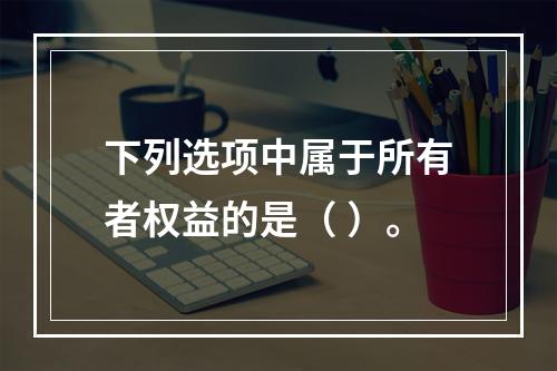 下列选项中属于所有者权益的是（ ）。