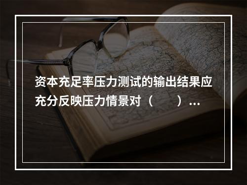 资本充足率压力测试的输出结果应充分反映压力情景对（　　）等的