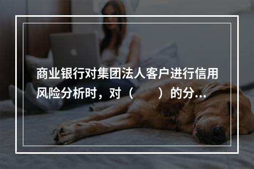 商业银行对集团法人客户进行信用风险分析时，对（　　）的分析判