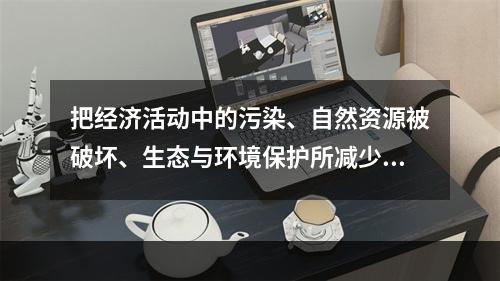 把经济活动中的污染、自然资源被破坏、生态与环境保护所减少和增