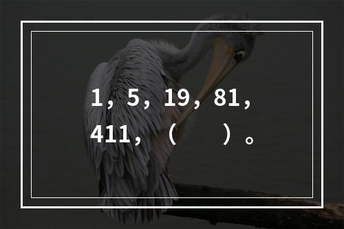 1，5，19，81，411，（　　）。