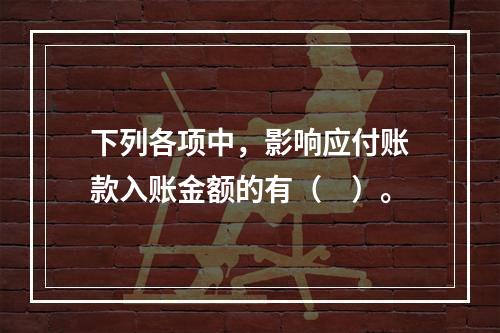 下列各项中，影响应付账款入账金额的有（　）。