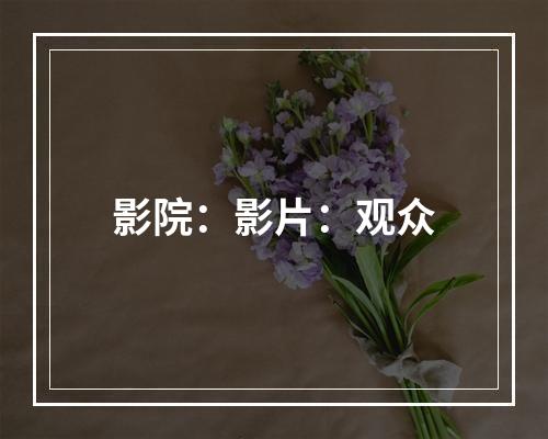 影院：影片：观众