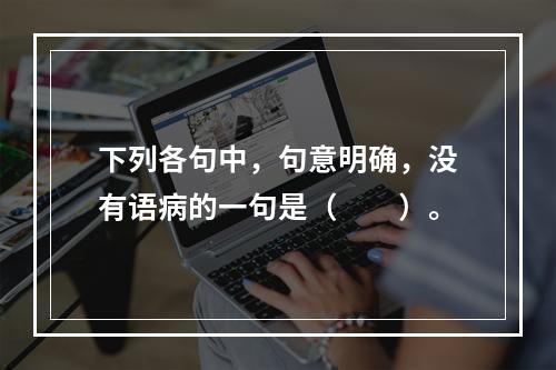 下列各句中，句意明确，没有语病的一句是（　　）。