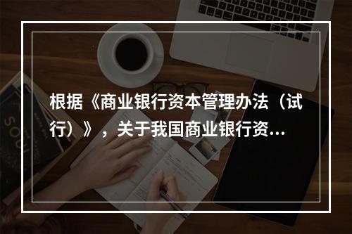 根据《商业银行资本管理办法（试行）》，关于我国商业银行资本充