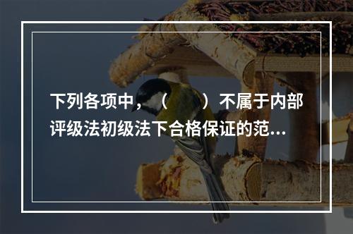 下列各项中，（　　）不属于内部评级法初级法下合格保证的范围。