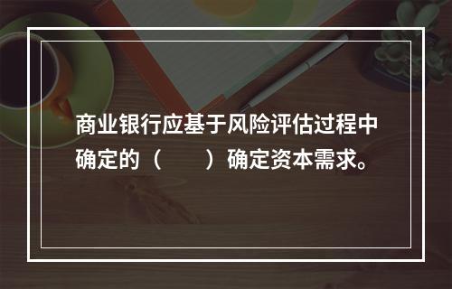 商业银行应基于风险评估过程中确定的（　　）确定资本需求。