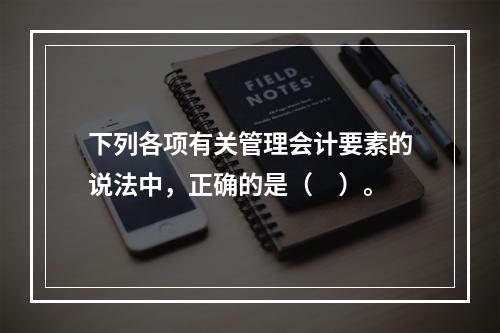 下列各项有关管理会计要素的说法中，正确的是（　）。