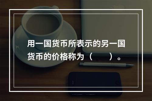 用一国货币所表示的另一国货币的价格称为（　　）。