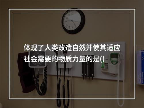 体现了人类改造自然并使其适应社会需要的物质力量的是()