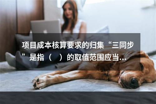 项目成本核算要求的归集“三同步”是指（　）的取值范围应当一致