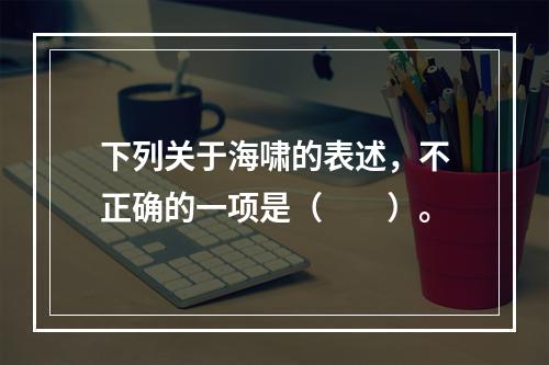 下列关于海啸的表述，不正确的一项是（　　）。